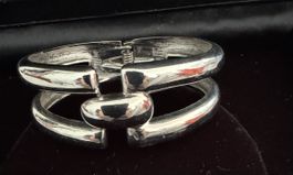 Armreif silberfarben Gliederkette Design guter Zustand