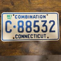 🇺🇸 1983 Vintage U.S. Autoschild - Connecticut C-88532