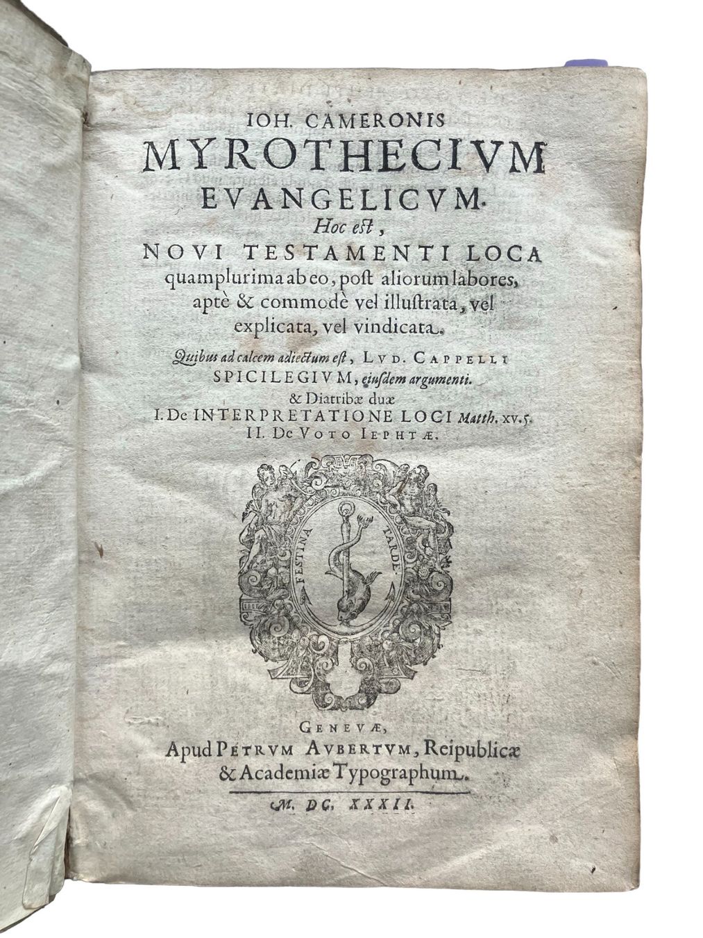 Libri: Two texts, by Cameron & Cappel 1632, ex. Bigot Library – Usato da Uster venduto da TricottetCollection 2
