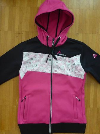 Albright Fleece Hoodie schwarz/pink/weiss Gr. 176