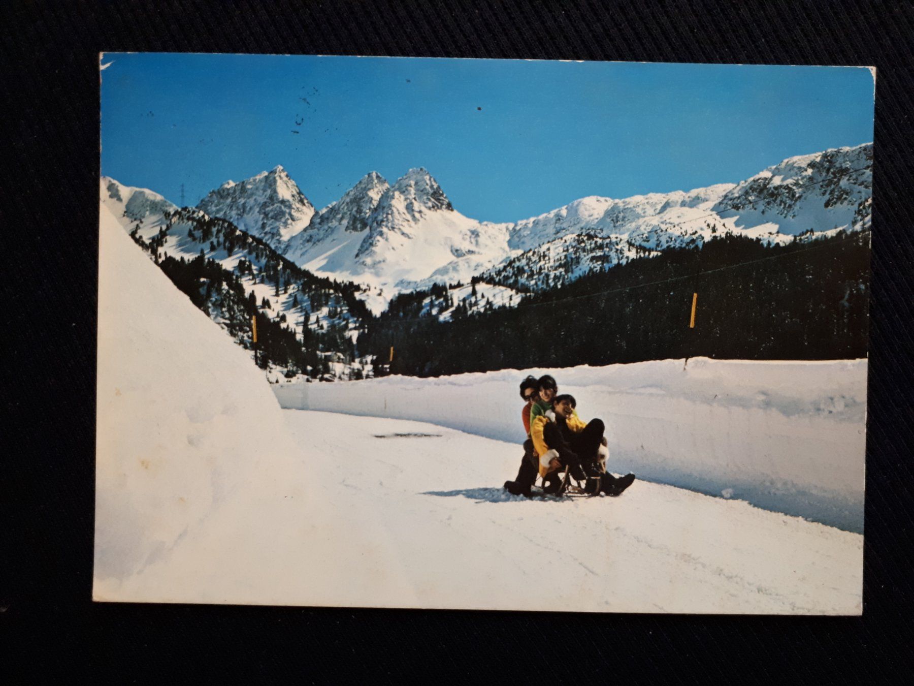Ansichtskarten: PREDA-BERGUN - SCHLITTENBAHN - 1977 – Gebraucht aus Ponto Valentino von giorgia06