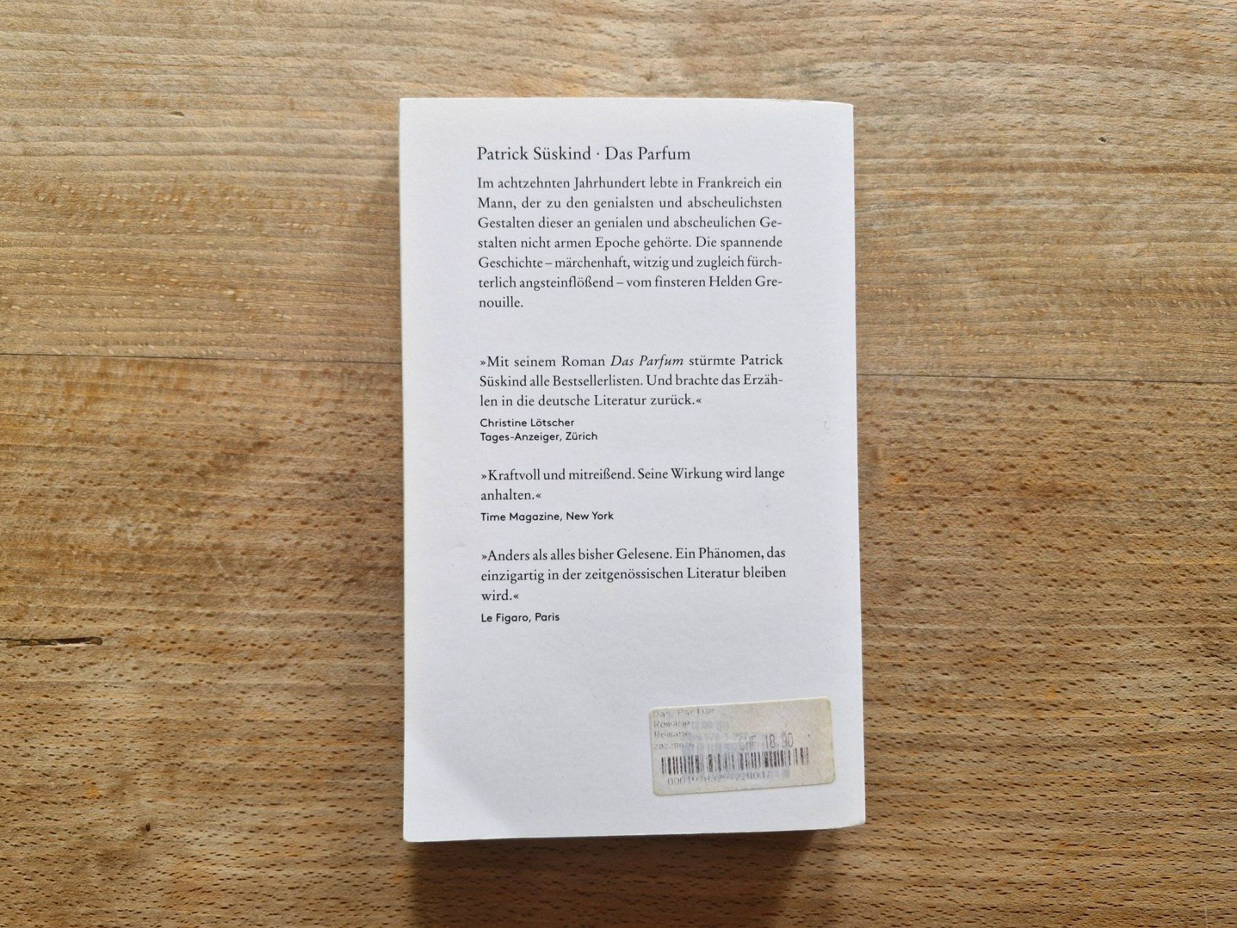 Libri: Das Parfum - Patrick Süsskind, Roman – Usato da Wiesendangen venduto da enbtracked 1
