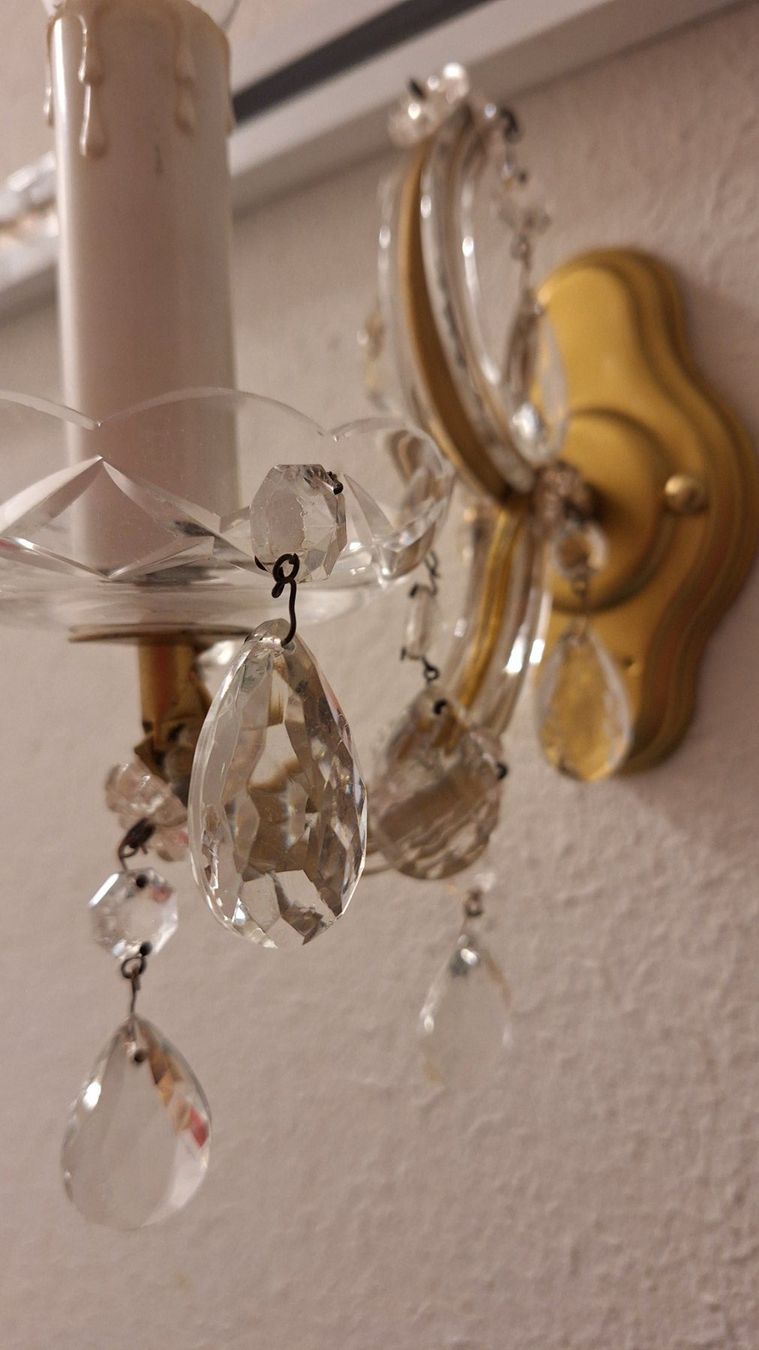 Lampade: kleines Wandlämpchen  , mit Kristallen – Usato da Dornach venduto da majo8689 4