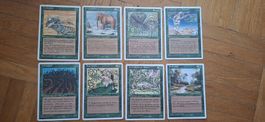 Magic The Gathering 8x Vintage grüne Karten 1995 – Old