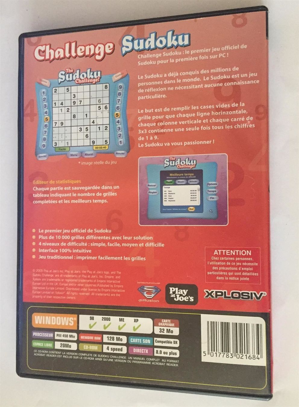 Spiele: Challenge Sudoku Jeu PC CD-Rom – Neu (gemäss Beschreibung) aus Genève von Cockattoo 1