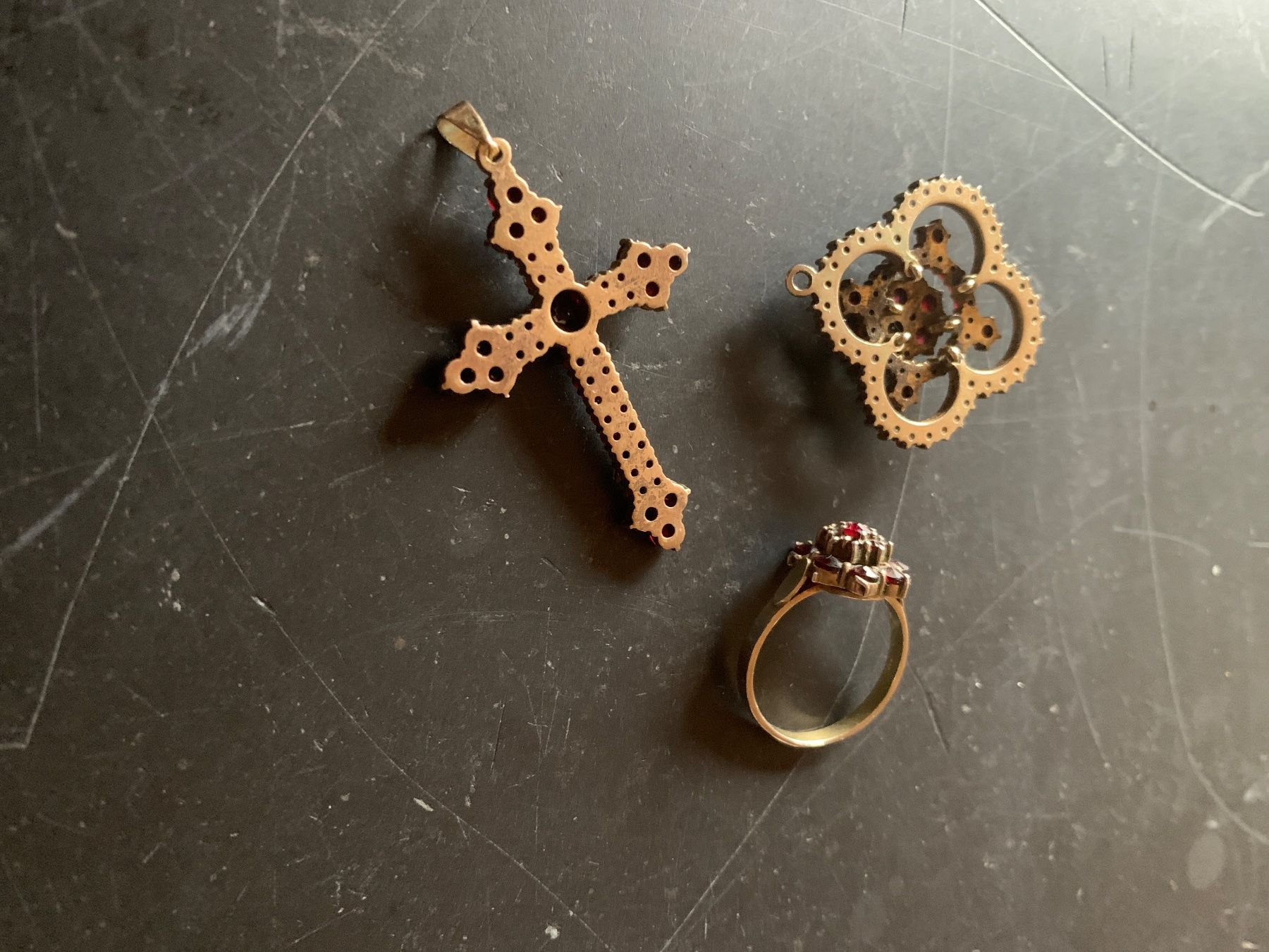 Altri gioielli: Biedermeier Granatschmuck 800 Silber Konvolut – Usato da Valbella venduto da and_2sq7 7