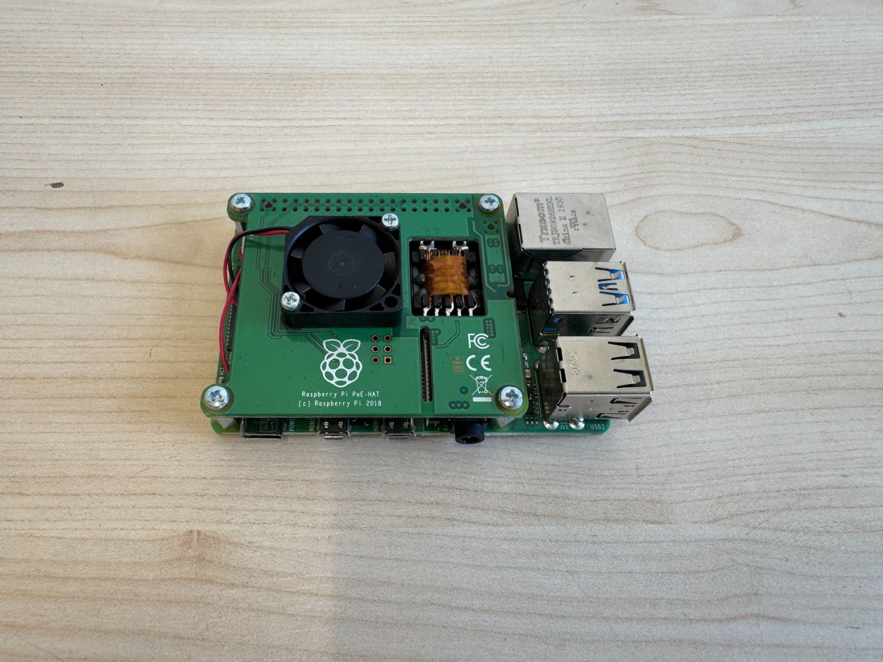 Raspberry Pi PCs: Raspberry PI Model 4B mit Pi PoE+ HAT – Gebraucht aus Vorderthal von ChrisD1