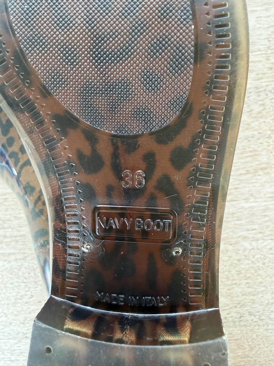 Navyboot Damenschuhe: NavyBoot Leopard Print Rain Boots, size 36, Italy Made – Gebraucht aus Allschwil von cen_hbj2 4