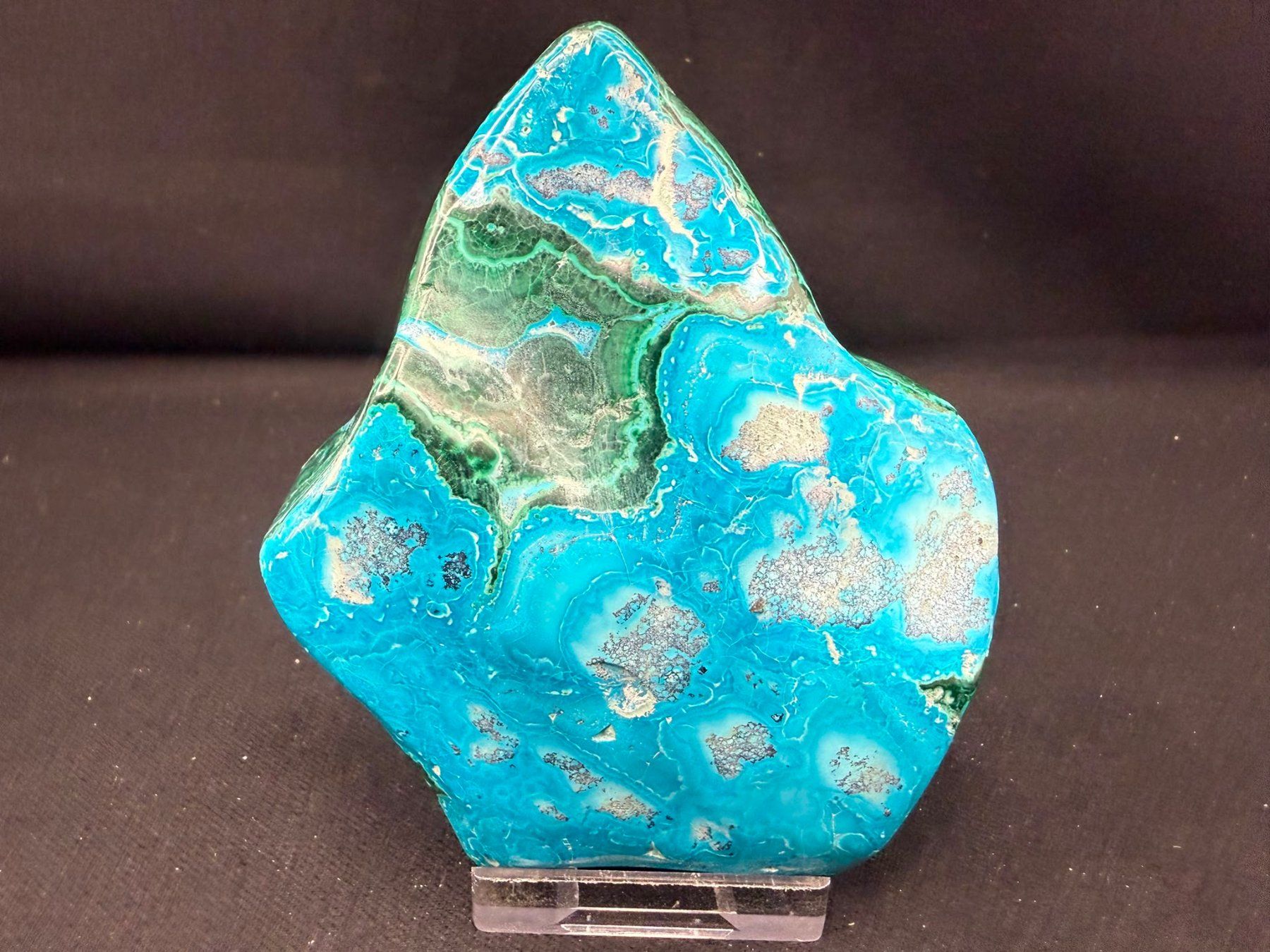 Mineralien & Heilsteine: Malachit und Chrysocolla poliert – Gebraucht aus Schinznach Bad von Demerald 8