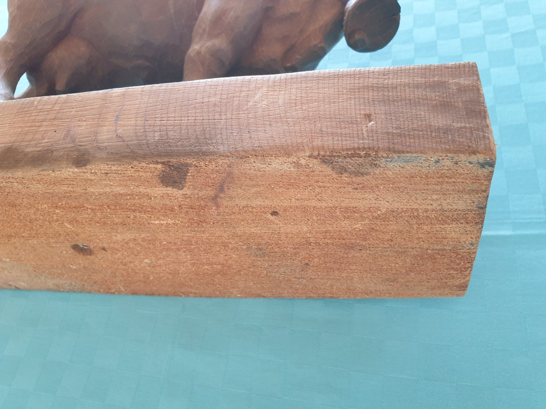 Figuren: Alte grosse handgeschnitzte Kuh mit Glocke auf Sockel – Gebraucht aus Mörschwil von spirspi 6