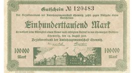 Chemnitz 100000 Mark 24.08.1923 VZ++-UNZ