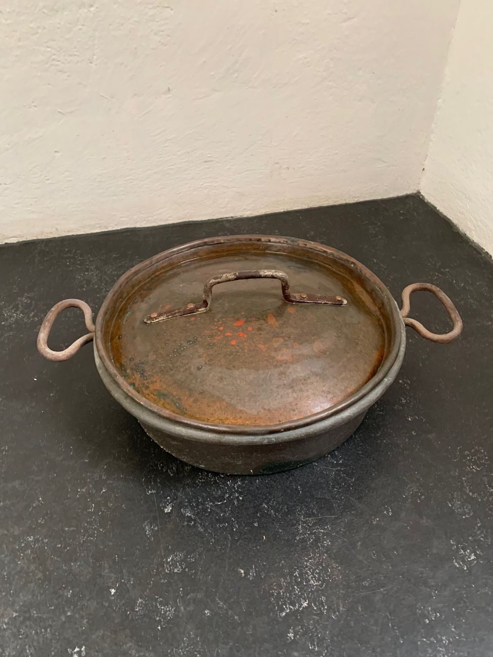 Pentole: Antiker Metalltopf / Metallpfanne – Usato da Zürich venduto da tri_2twh