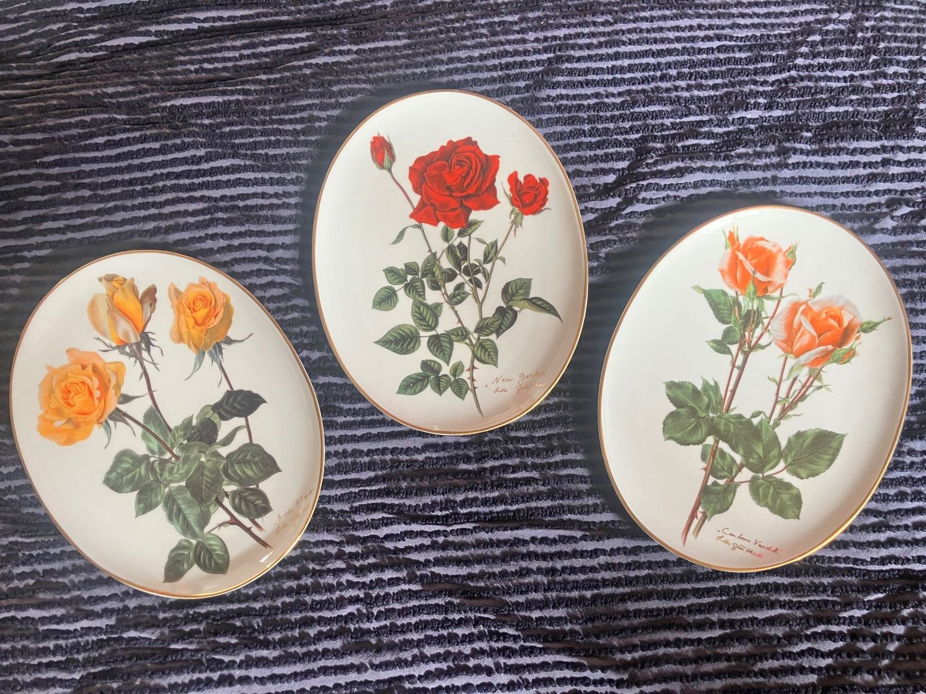 Wandteller, Jubiläum mit Rosen - LOTTE GÜNTHART - MAAG (Neu und ...