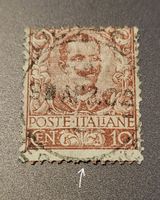 Italien briefmarke 1901 abart dezentriert