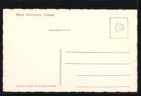 Ansichtskarten: AK Gstaad, Hotel Oldenhorn – Gebraucht aus Berlin von bartko-reher 1
