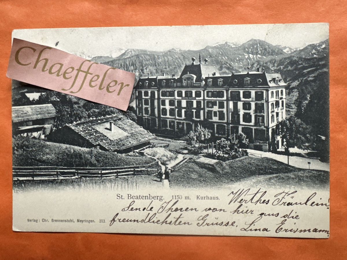 Cartoline postali: Alte Ansichtskarte von Beatenberg, ca. 1906, Top Zustand – Usato da Zürich venduto da Chaeffeler