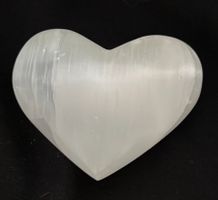 Selenit Herz  - Länge 7 cm