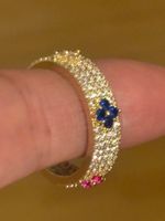 Luxus Elegante Gr.19/9 Ring Farbe:Zirkonia Gold