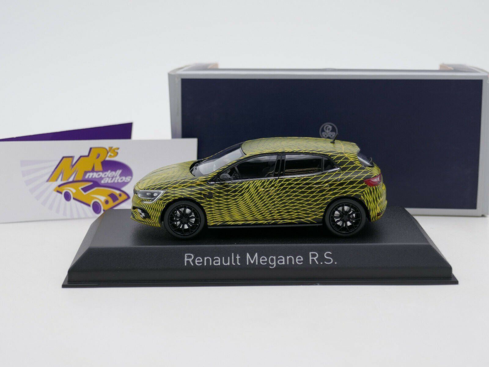 Renault Modellini d'auto: Renault Megane IV R.S. Test Version GP Monaco 2017 gelb- – Nuovo e nell'imballaggio originale da Gerlafingen venduto da espero88 7