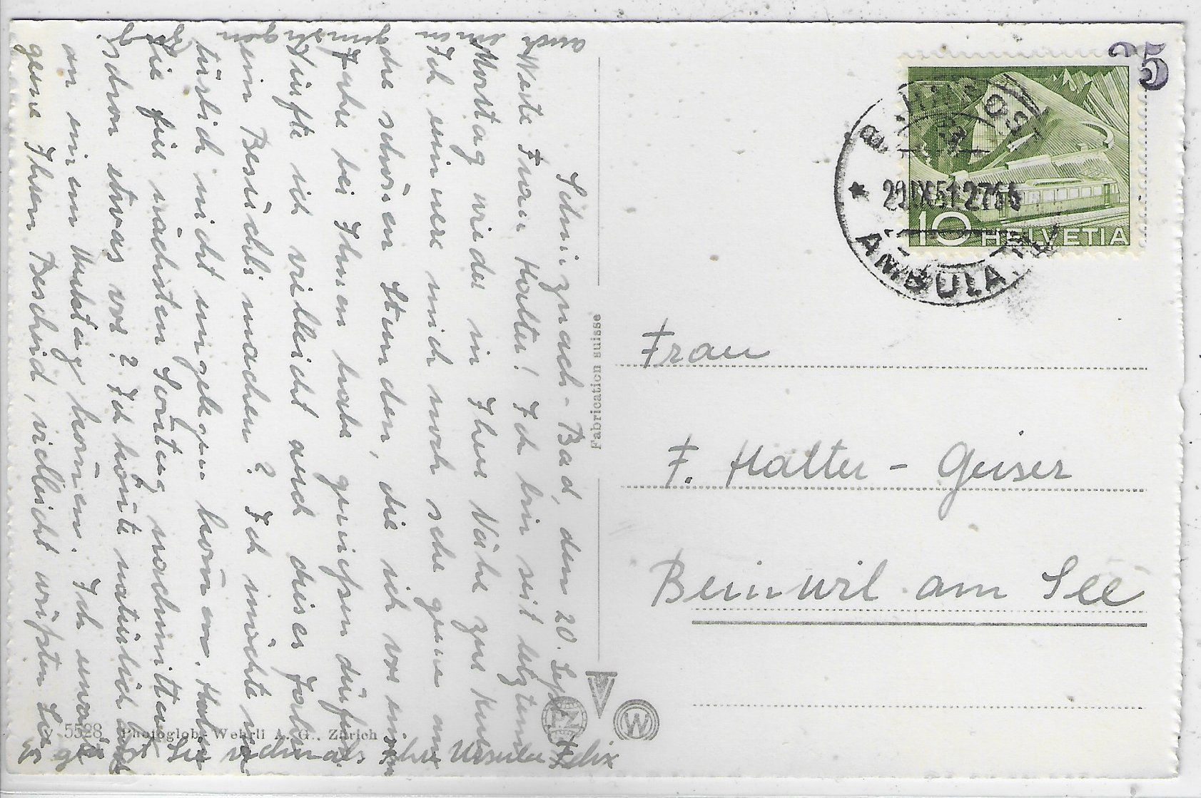Cartoline postali: Brugg - Aare mit Brücke – Usato da Ettingen venduto da Kartenplanet 1