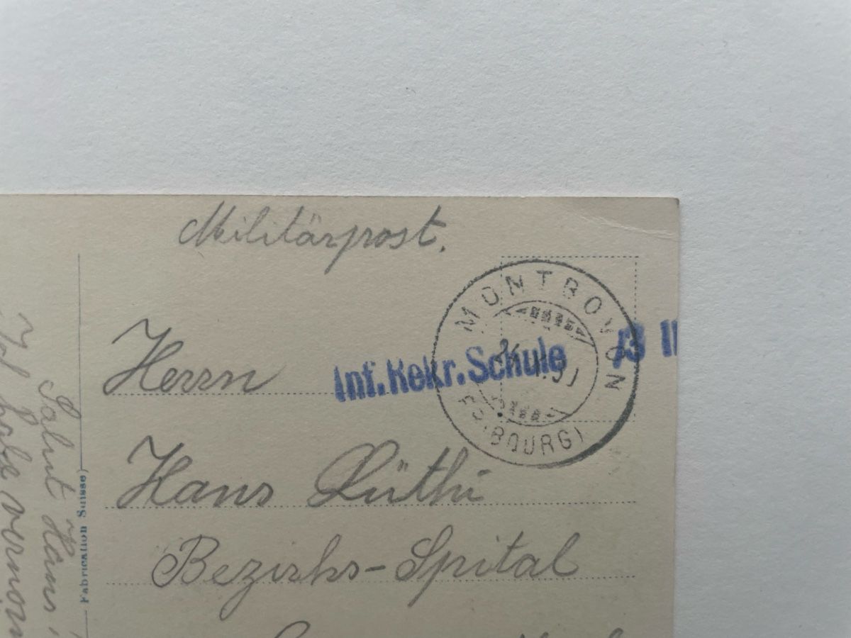 Ansichtskarten: Alte Ansichtskarte Militärpost Gstaad – Gebraucht aus Meierskappel von Hala03 4