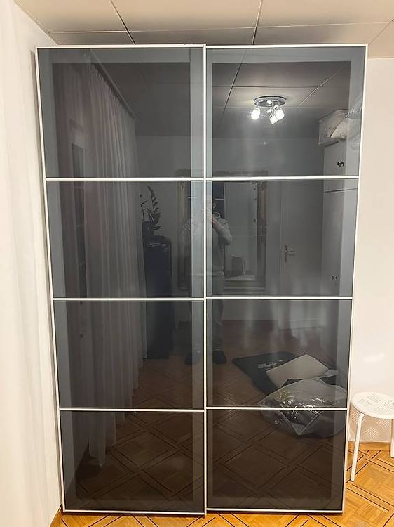 SEKTION armoire murale, blanc/Tistorp effet noyer foncé, 31x37x76 cm