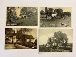 4 Stk. AKs Schloss Brestenberg, 1927/33/39, Hallwilersee
