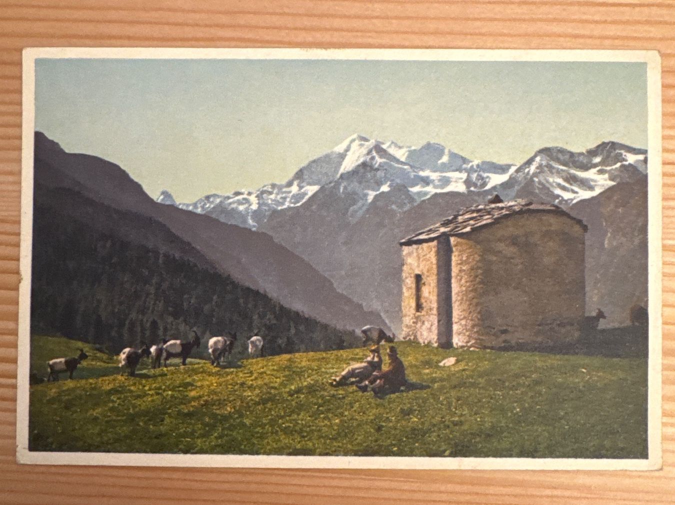 Cartes postales: 6 antike Ansichtskarten, mit gemalten Landschaften im Wallis – Neuf (Voir description) à Zürich par Tarafo5 2