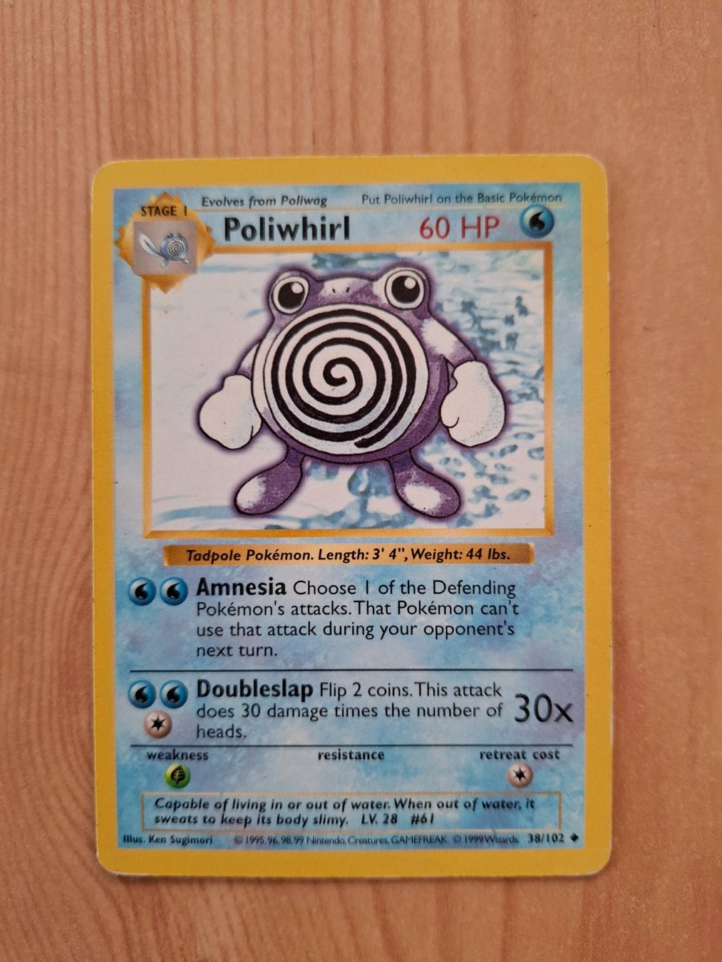 Pokémon Carte collezionabili: Pokemon Poliwhirl Base Set Shadowless 38/102 – Usato da Giornico venduto da ale_lc8k