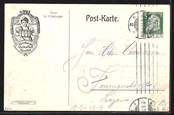 Cancelleria postale: Nürnberg, Volksfest mit Versammlungshal – Usato da Berlin venduto da bartko-reher 1