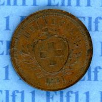 CHF___0.01 1891 schmales Kreuz ss-vz 1 Rappen