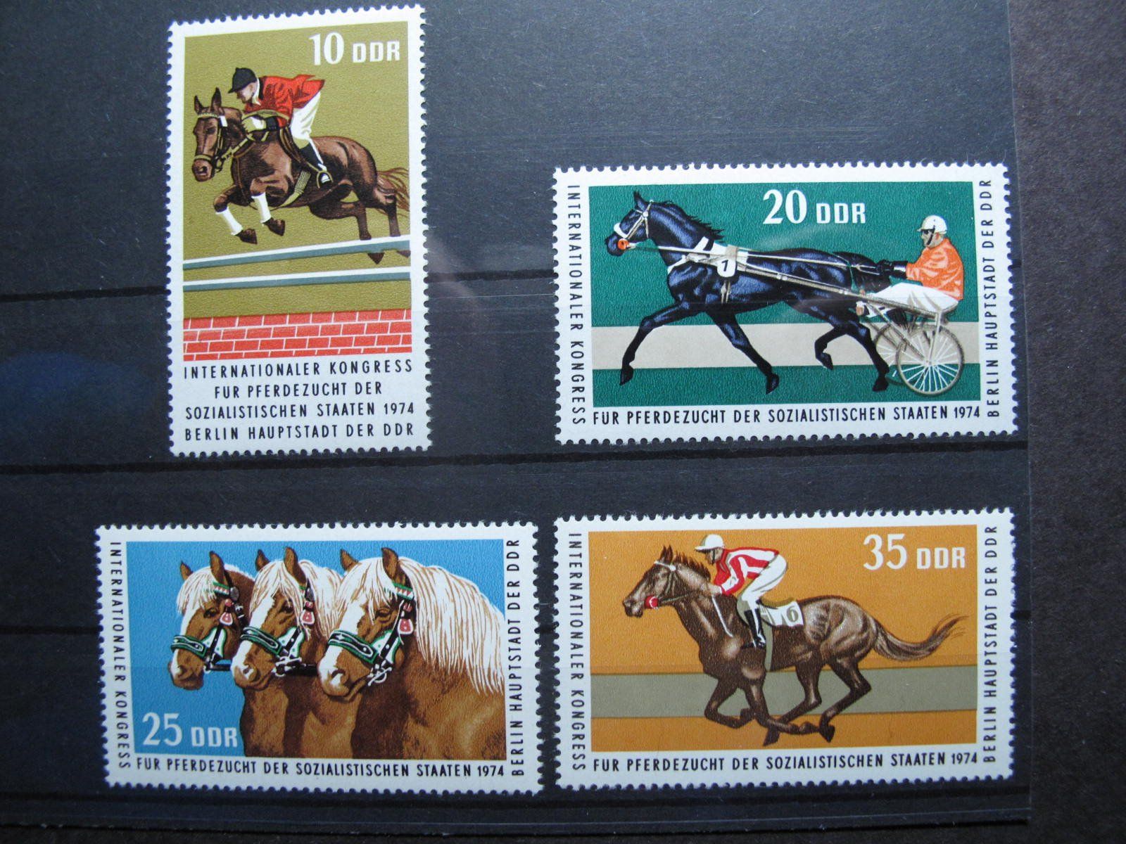 Tutti i francobolli: DDR 1974 Pferdezucht Postfrisch ** – Usato da Wil SG venduto da fva01
