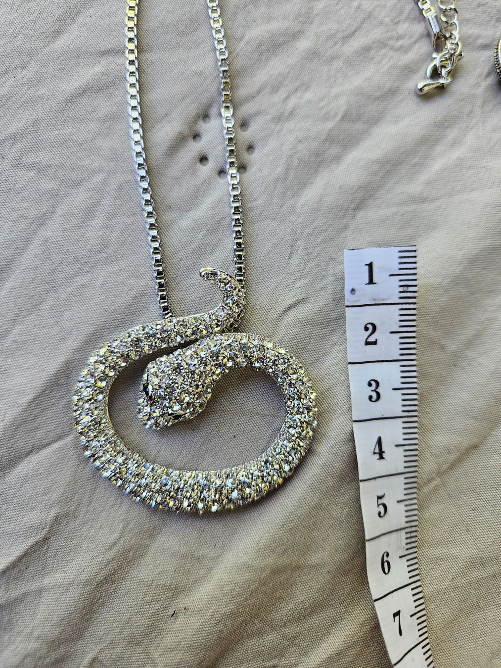 Catenine: Modeschmuck Halskette mit Anhänger Schlange – Usato da Gränichen venduto da Zmoonlight 1