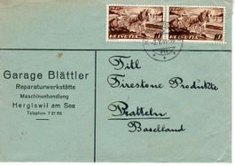 Brief, Garage Blättler Hergiswil am See  1941