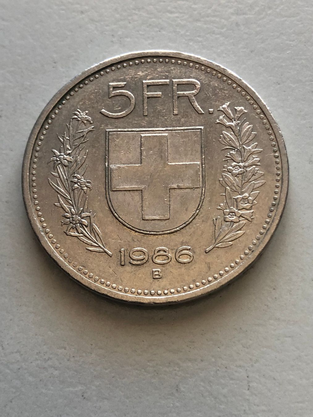 Tutti le monete: 5 Fr. 1986 – Usato da Schötz venduto da Odpa
