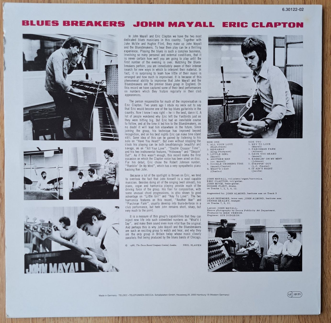 Dischi in vinile: John Mayall with Eric Clapton - Blues Breakers – Usato da Meggen venduto da Ricardokoch 1