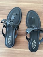 TOD'S Sandalen Schwarz Groesse 39 mit Schleife