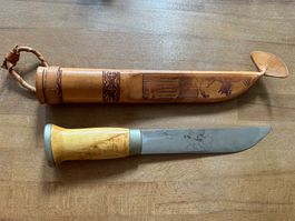 Iisakki Järvenpää Jagdmesser mit Lederscheide