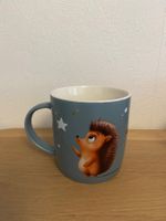 Mug bleu hérisson 9 cm - comme neuf