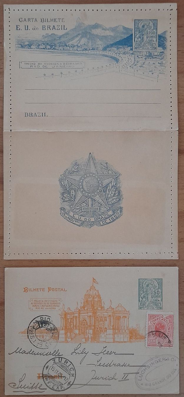 Cartoline postali: Postkarten alt 2x BRASILIEN – Usato da Muttenz venduto da Hotschahi