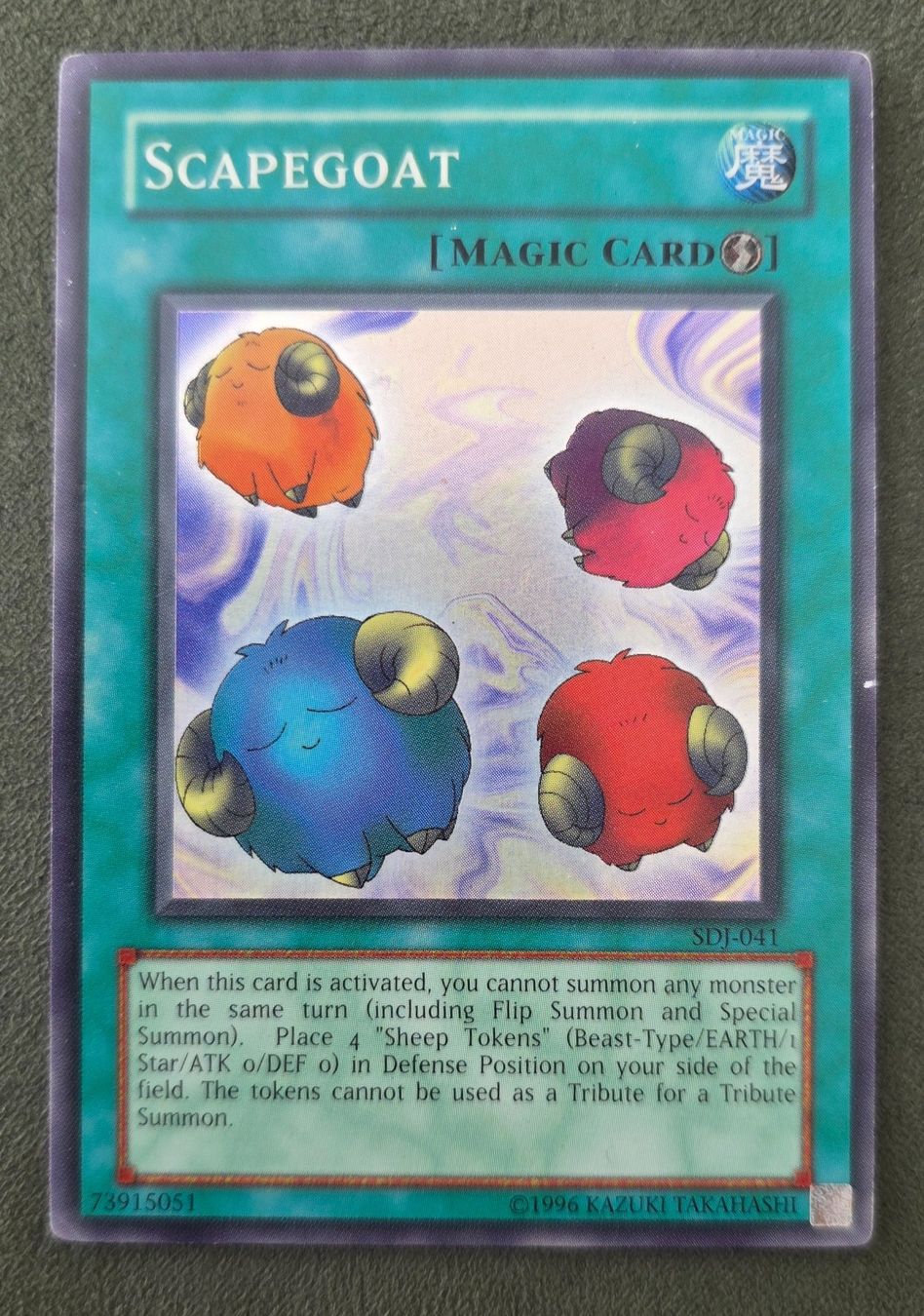 Yugioh Carte collezionabili: Yu-Gi-Oh! Unl. SDJ-041 Scapegoat EX- – Usato da Oberwil BL venduto da Autobueb