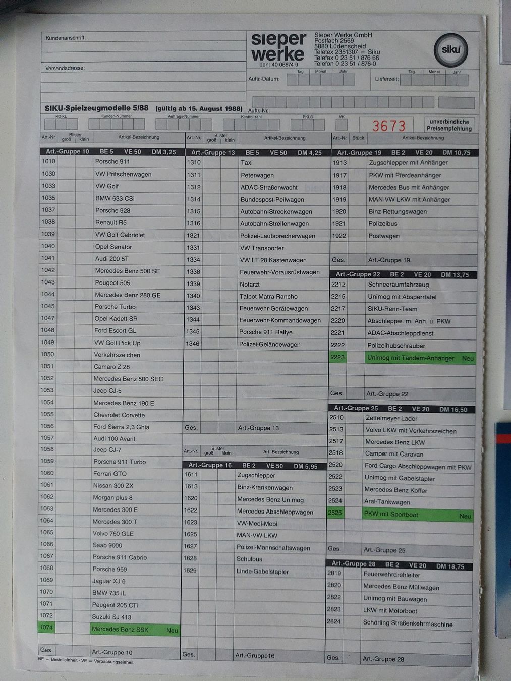 Siku Modellini d'auto: Siku Kataloge Prospekte 5 Stück – Usato da Schenkon venduto da TG10 2