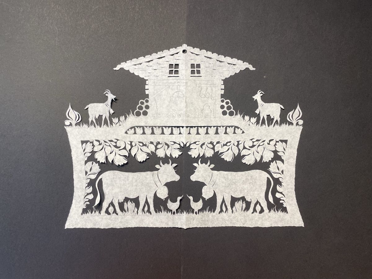 Grafiken & Lithographien: Scherenschnitt  – Neu (gemäss Beschreibung) aus Konolfingen von Bern-75 8