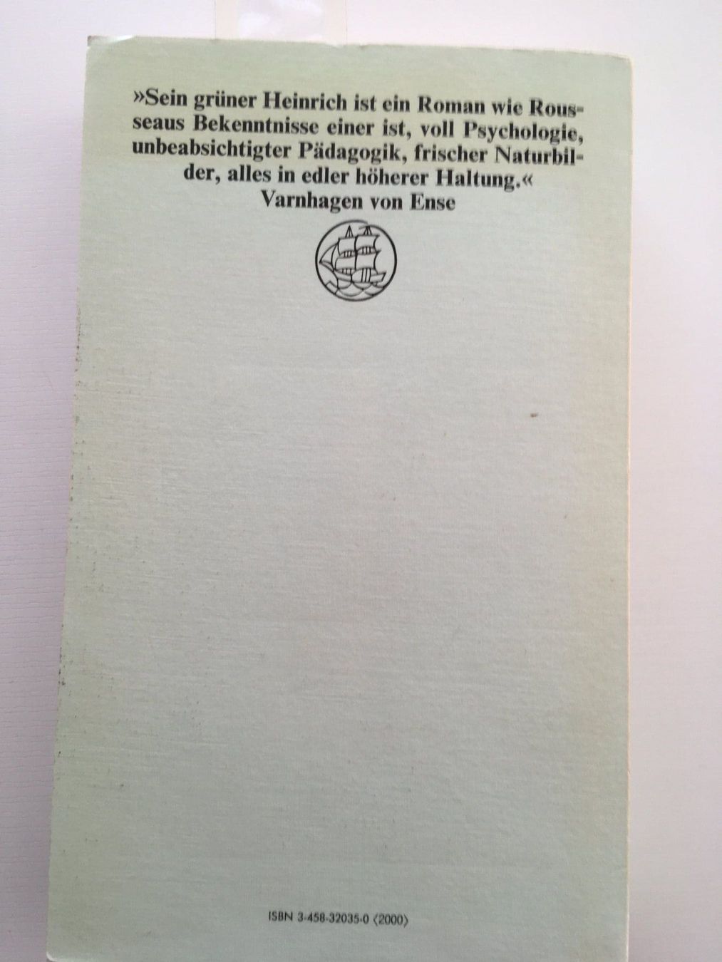 Libri: H. Keller - Der grüne Heinrich – Usato da Effretikon venduto da Vesta02 1
