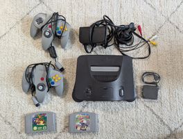 Nintendo 64 with 2 Games and 2 Controllers