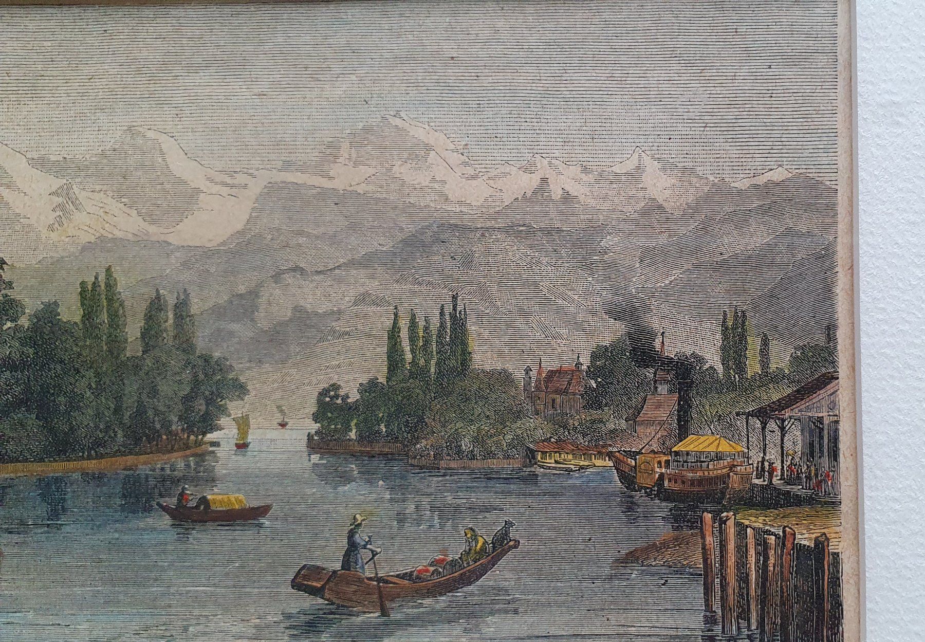 Stiche: Bild - Stich von Scherzligen am Thunersee – Gebraucht aus Kreuzlingen von Rschweiz1 3