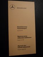 Prospekt Mercedes-Benz Nutzfahrzeug-Vertretungen 1987