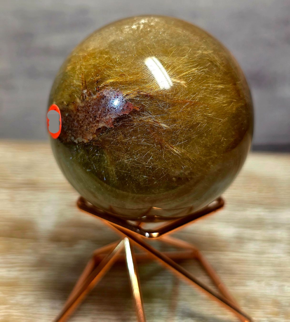 Minerali & Pietre curative: Goldrutil Kugel 50mm  168g – Nuovo e nell'imballaggio originale da Matzingen venduto da Shay_Crystalz 3