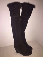 Elegante Overkneestiefel Nerzfell 36-36.5