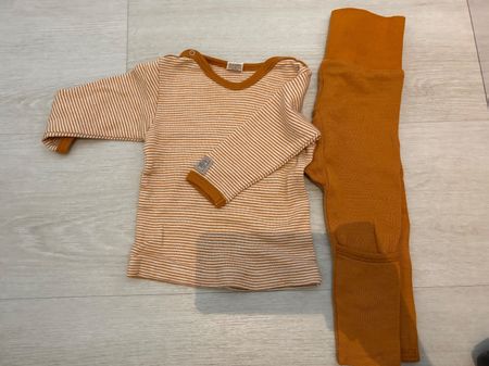 Wolle Seide Set (Hose Pullover) Grösse 68